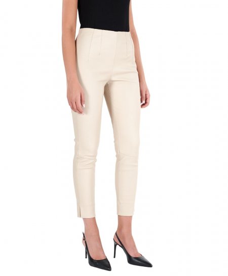 Cream lamb leather leggings...