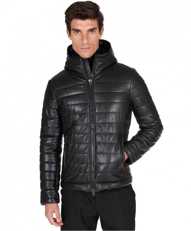 Men'ss Leather Down Jackets - Puffer Jackets | D'Arienzo