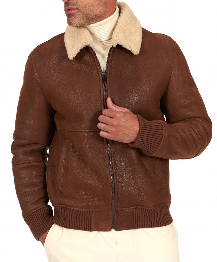 Tan vintage lamb shearling...