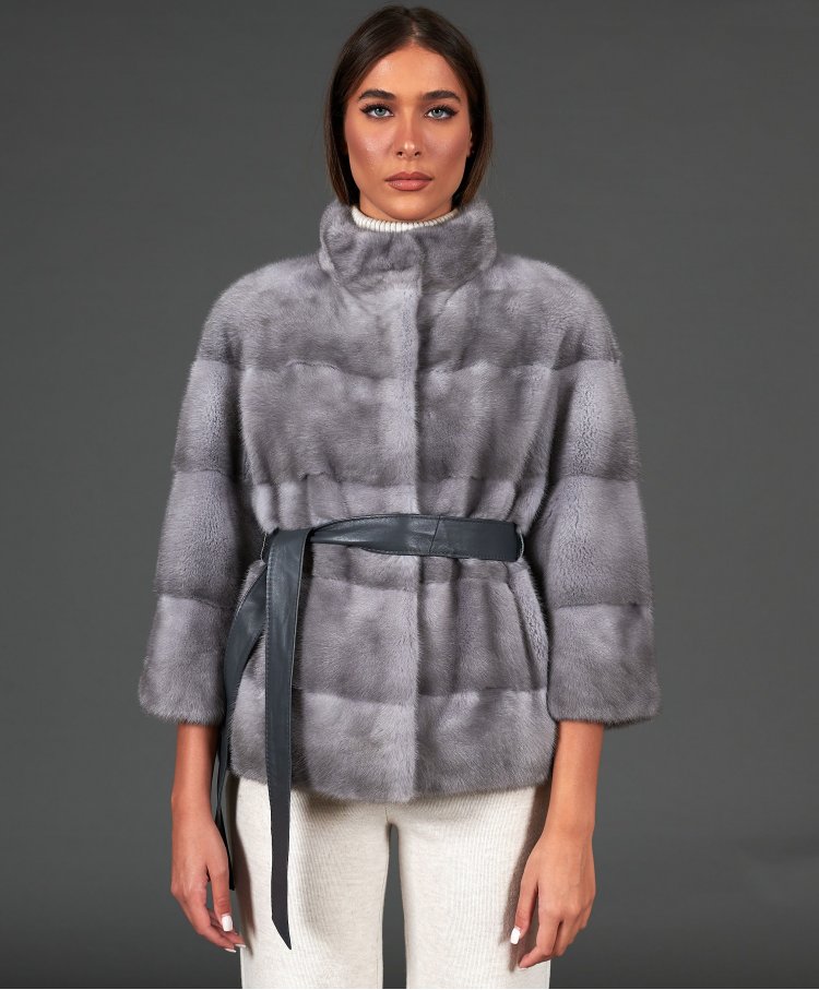 Mink fur jacket with...