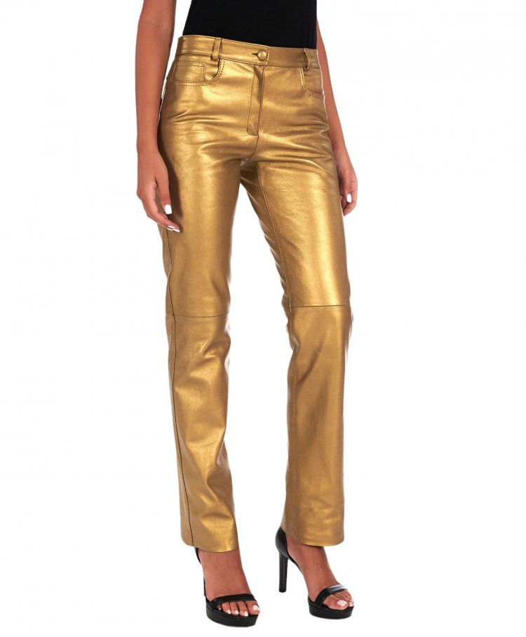 Golden trousers straight...