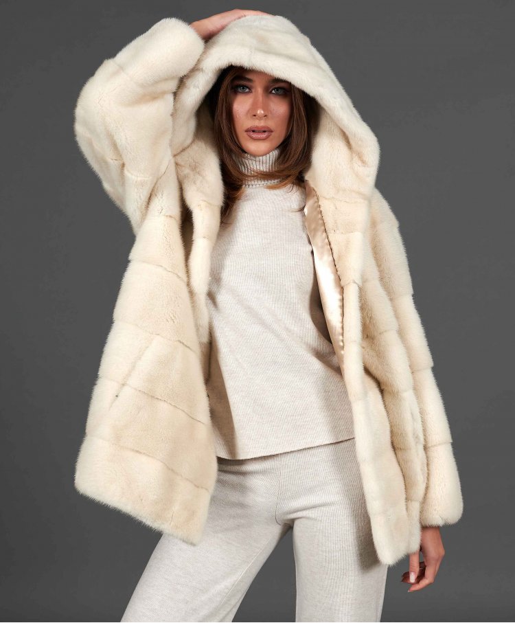 Mink fur jacket long sleeve...