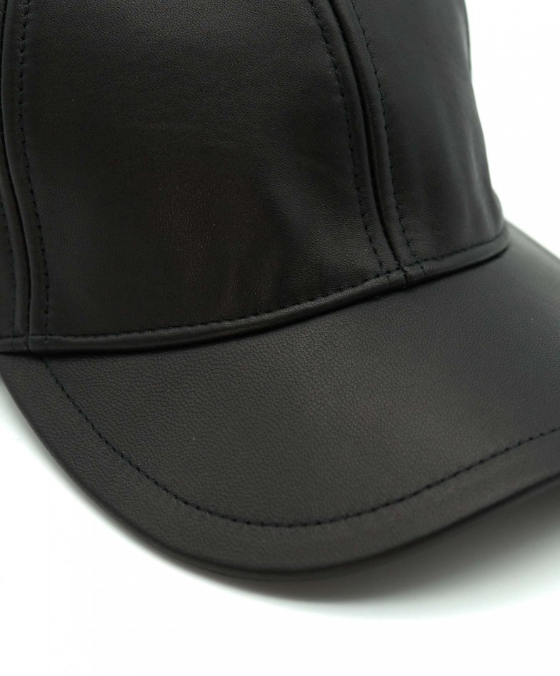 Men's Classic Baseball Leather Jacket With Hat [Black] – LeatherKloset