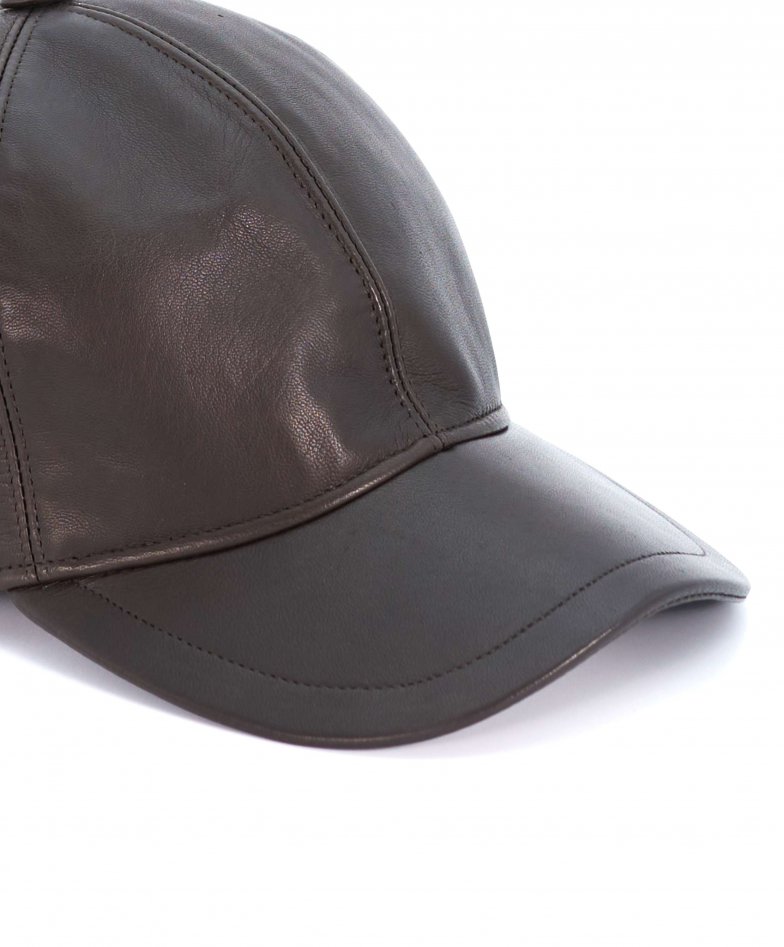 Unisex leather cap visor beret leather baseball black Boston