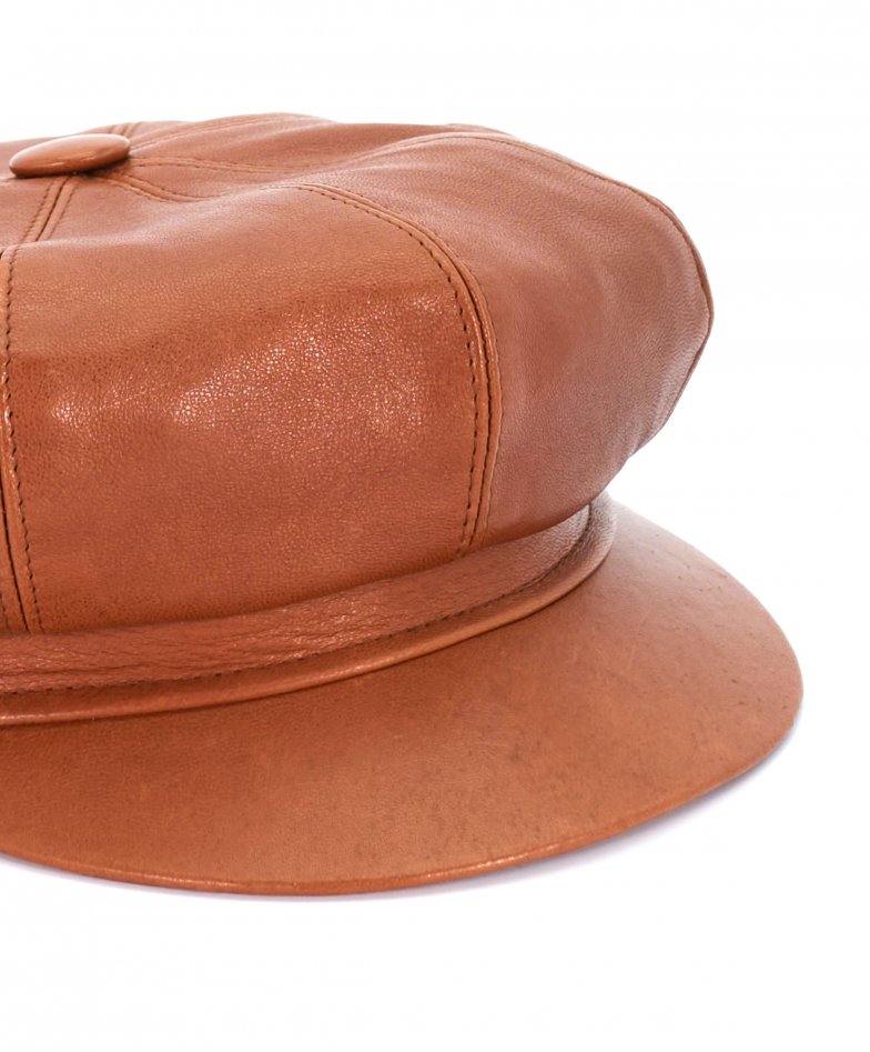 Leather Beret Hat—Beret Hat Women—Best Gifts for Women—Cabbie Hat—New Years Hat—Brown Fitted Hat—Winter Hats—Gifts for Her—Leather Gift