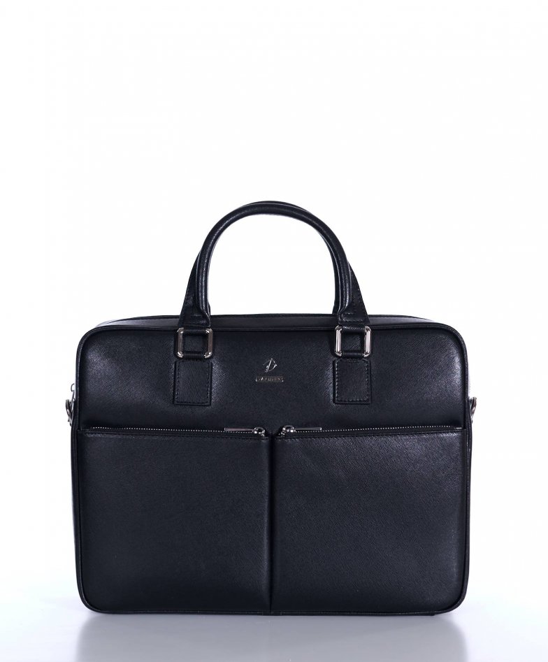 Saffiano Leather 15.4 Laptop Briefcase - Palermo - Domini Leather