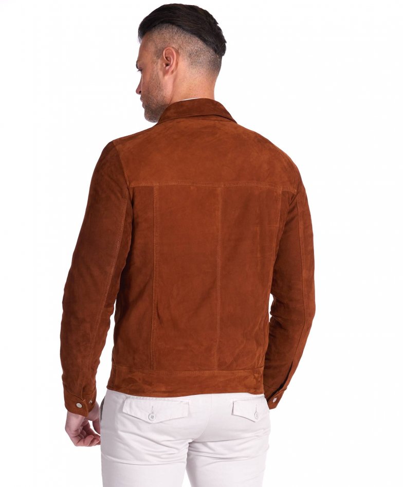 Men's Suede Leather jacket tan suede leather jacket Suede biker