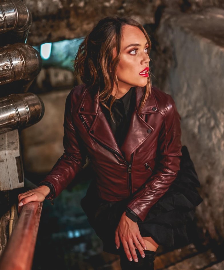 leather jacket leather D\'Arienzo Jacket Leather Women\'s Biker | jacket Kbc bordeaux