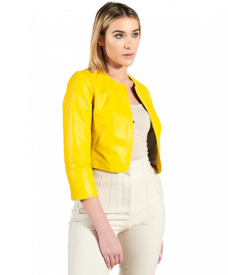 Womens Bolero Windbreaker Jacket, Safety Yellow, X-Large