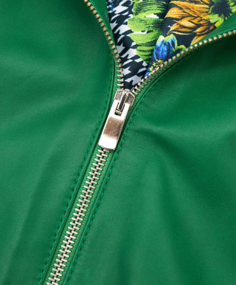 Luigi Bertolli Womens Utility Jacket Green 38 Full Zipper Snap