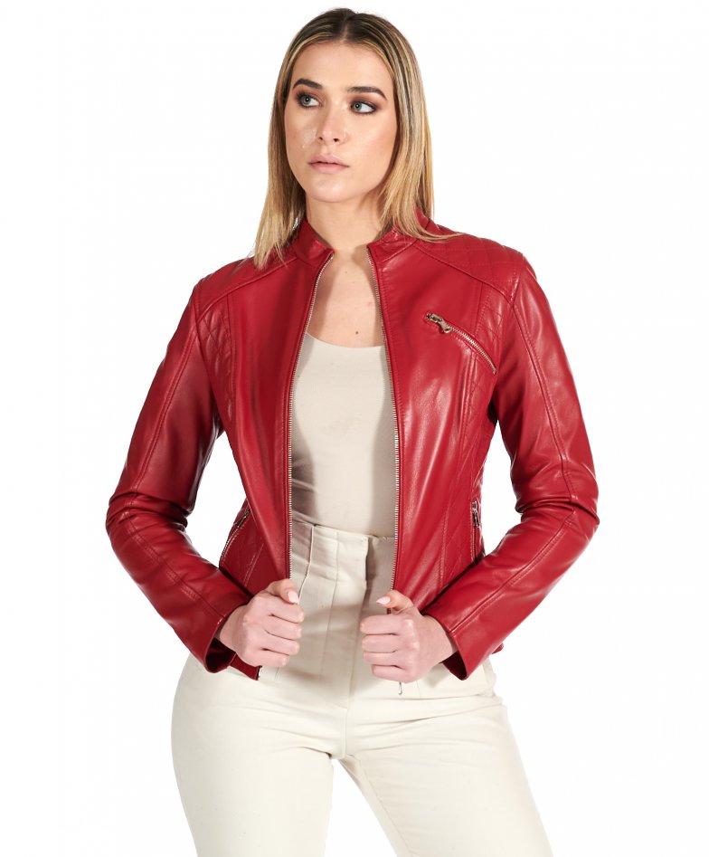 Biker Jacket - Sequin Red/Blue - ANGELINO