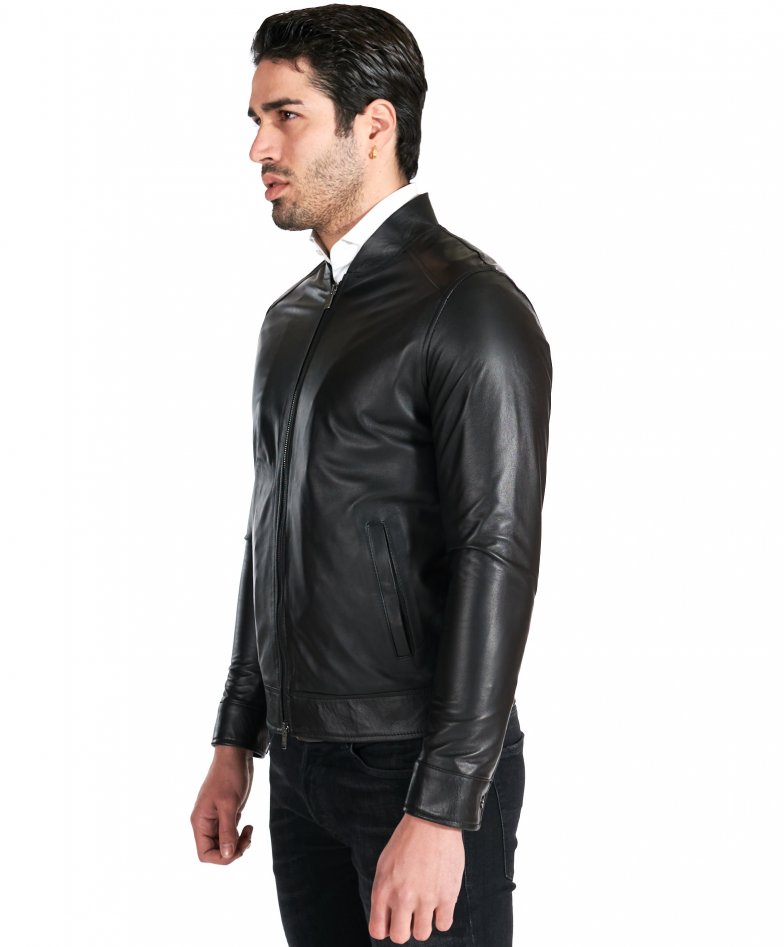 Leather jacket black clearance colour